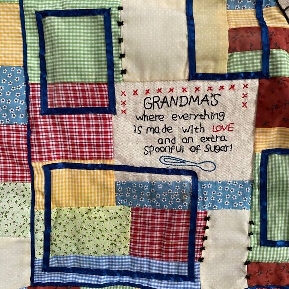 Grandmas Heartfelt Patchwork Wall Hanging Quilt Photo Keeper Sentimental Quotes - Picture 11 of 11